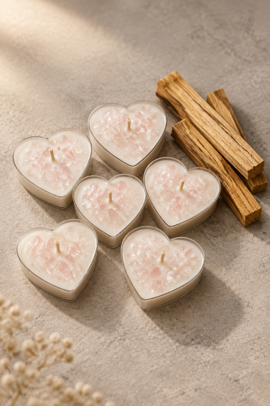 Tealight - Palo Santo - Rose Quartz
